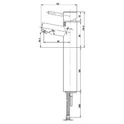 Vellamo Curvo Tall Basin Mixer With Clicker Waste 7 Vellamo Curvo Tall Basin Mixer With Clicker Waste -Vado Sale Store pura xcite tall basin tap waste vel xctbas tech