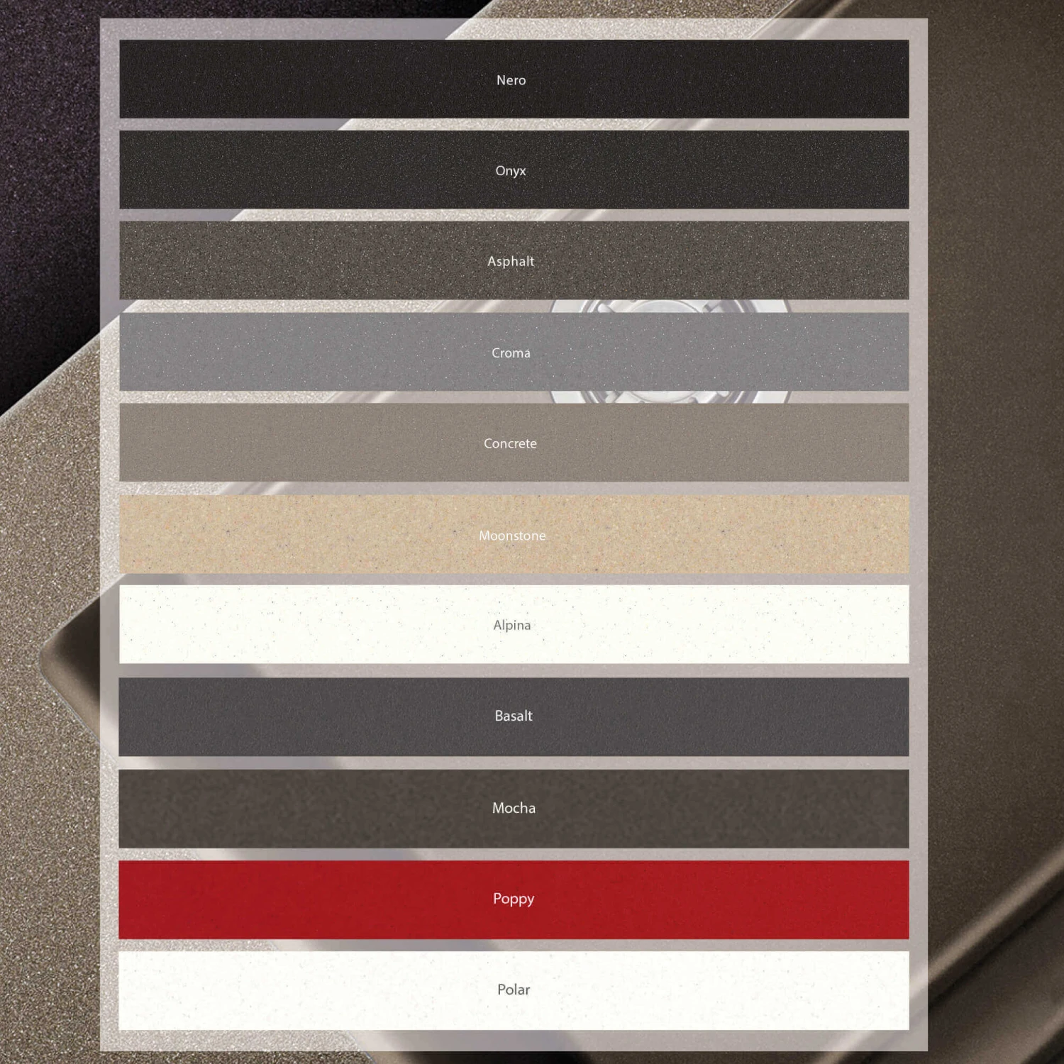 Clearwater Siena 1 Bowl Basalt Granite Composite Inset Or Undermount Kitchen Sink & Chrome Waste - 530 X 460mm 14 Clearwater Siena 1 Bowl Basalt Granite Composite Inset Or Undermount Kitchen Sink & Chrome Waste - 530 X 460mm - Image 12