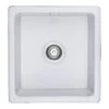 Butler & Rose Square Inset Or Undermount White Ceramic Kitchen Sink & Waste - 450mm X 475mm -Vado Sale Store rak gosink6
