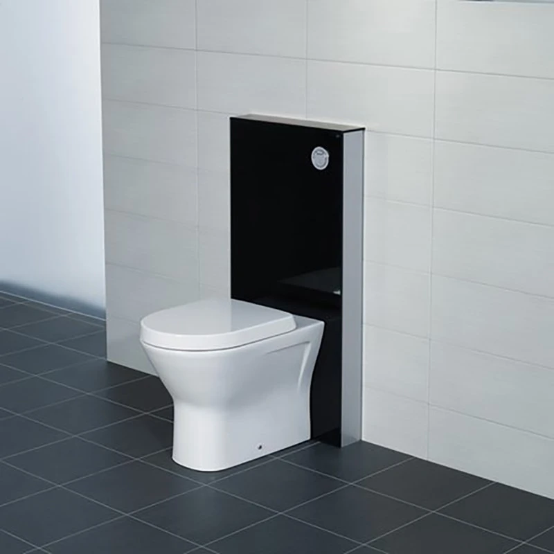 RAK Obelisk Glass Cabinet Cistern Frame For Back To Wall Toilets - Gloss Black 4 RAK Obelisk Glass Cabinet Cistern Frame For Back To Wall Toilets - Gloss Black - Image 2
