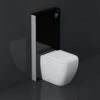 RAK Obelisk Glass Cabinet Cistern Frame For Back To Wall Toilets - Gloss Black 2 RAK Obelisk Glass Cabinet Cistern Frame For Back To Wall Toilets - Gloss Black -Vado Sale Store rak obelisk glass wc unit gloss black