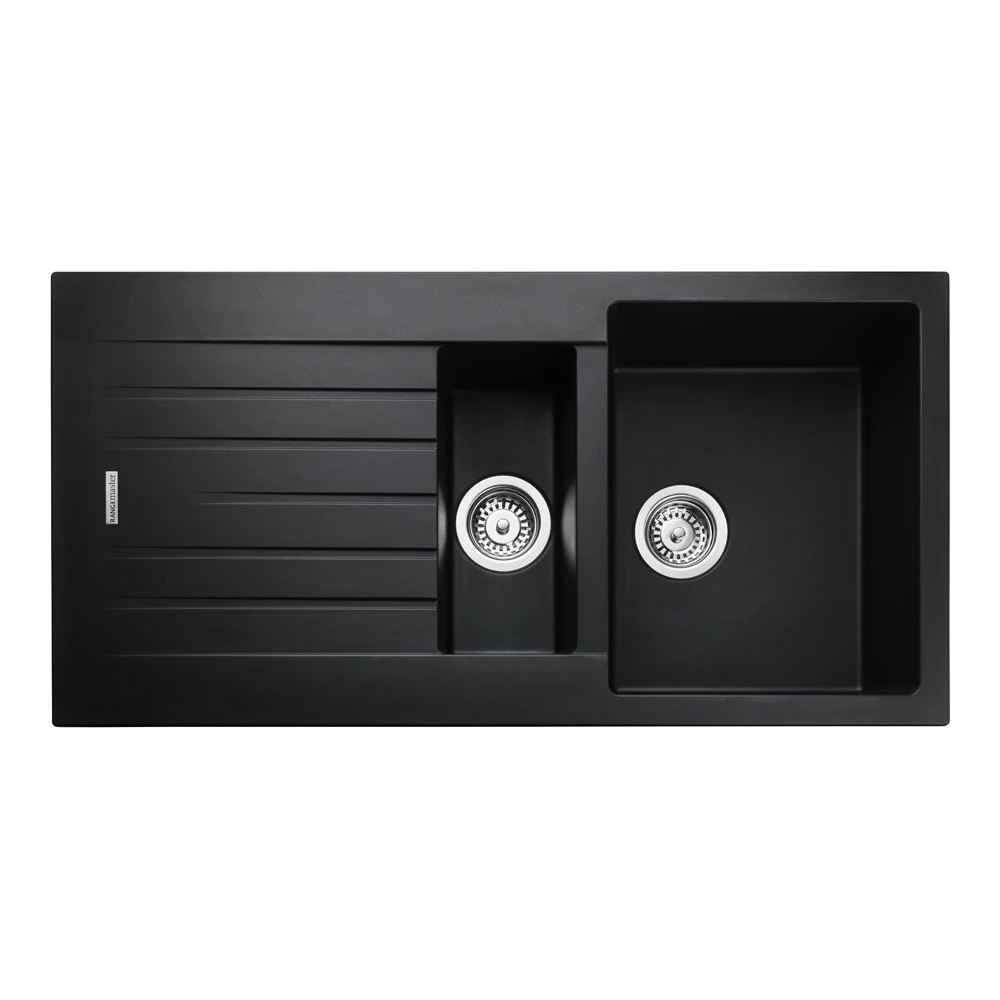 Rangemaster Andesite 1.5 Bowl Granite Igneous Ash Sink & Waste Kit With Reversible Drainer - 1000 X 500mm 4 Rangemaster Andesite 1.5 Bowl Granite Igneous Ash Sink & Waste Kit With Reversible Drainer - 1000 X 500mm - Image 2