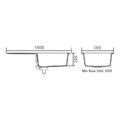 Rangemaster Andesite Large 1 Bowl Granite Crystal White Sink & Waste Kit With Reversible Drainer - 1000 X 500mm -Vado Sale Store rangemaster andesite 1 bowl sink and1051 tech 1