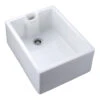 Rangemaster Classic Belfast 1 Bowl White Fire Clay Ceramic Kitchen Sink - 595 X 455mm -Vado Sale Store rangemaster ccbl595wh