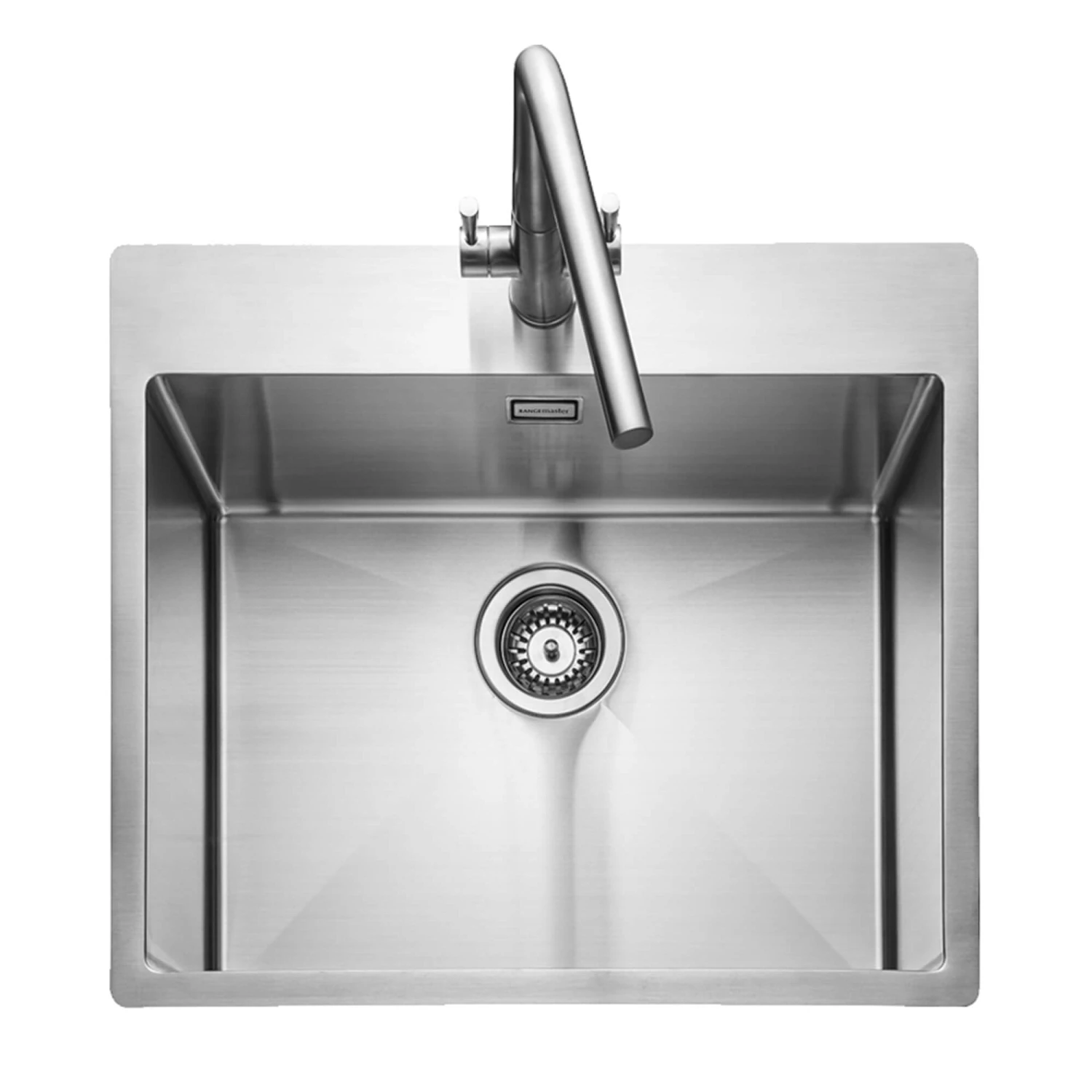 Rangemaster Cosmo 1 Bowl Stainless Steel Inset Kitchen Sink & Waste Kit - 600 X 515mm 5 Rangemaster Cosmo 1 Bowl Stainless Steel Inset Kitchen Sink & Waste Kit - 600 X 515mm - Image 3