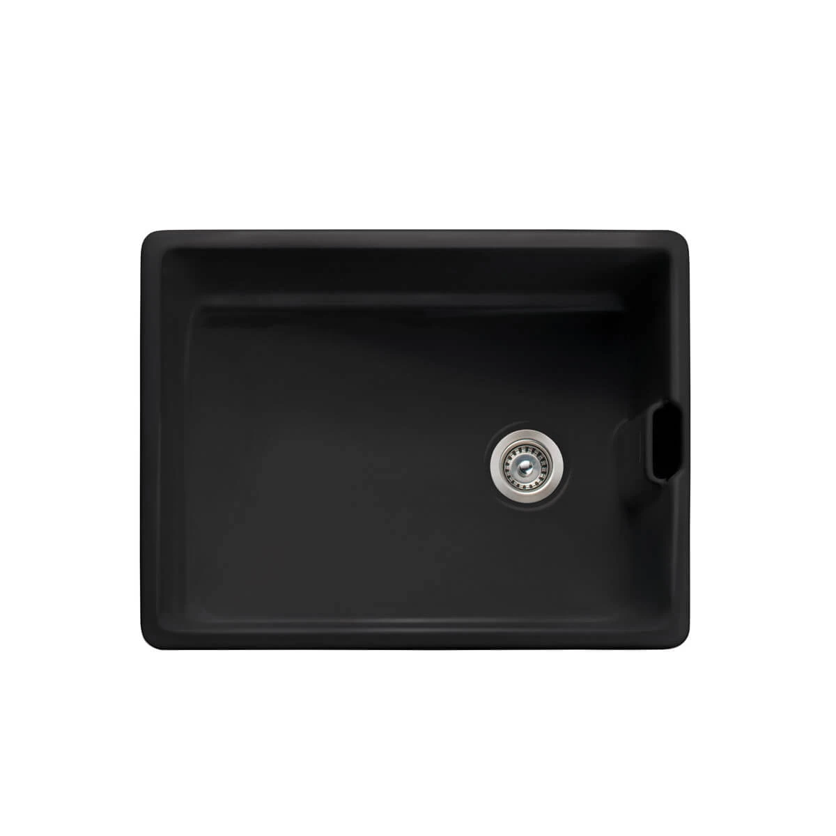 Rangemaster Grange Belfast 1 Bowl Matt Black Fireclay Ceramic Kitchen Sink & Waste - 595 X 455mm 5 Rangemaster Grange Belfast 1 Bowl Matt Black Fireclay Ceramic Kitchen Sink & Waste - 595 X 455mm - Image 3