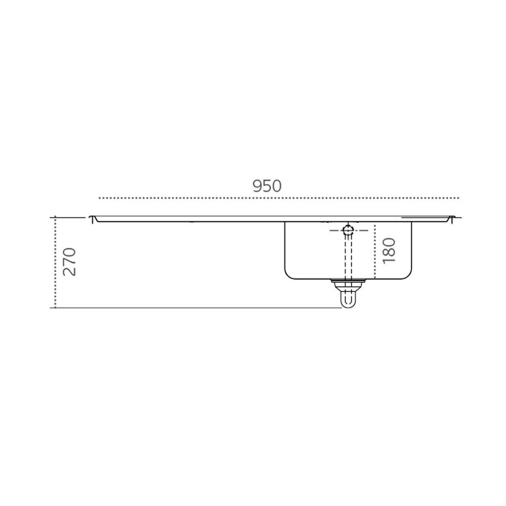 Leisure Lexin Satin Stainless Steel Single Bowl Kitchen Sink With Left Hand Drainer - 950 X 508mm 4 Leisure Lexin Satin Stainless Steel Single Bowl Kitchen Sink With Left Hand Drainer - 950 X 508mm - Image 2