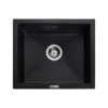 Rangemaster Paragon 1 Bowl Croma Grey Granite Composite Undermount Kitchen Sink & Waste Kit - 533 X 457mm -Vado Sale Store rangemaster paragon 1 bowl undermount granite ash black topdown