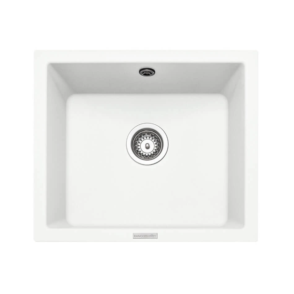 Rangemaster Paragon 1 Bowl Croma Grey Granite Composite Undermount Kitchen Sink & Waste Kit - 533 X 457mm 6 Rangemaster Paragon 1 Bowl Croma Grey Granite Composite Undermount Kitchen Sink & Waste Kit - 533 X 457mm - Image 4