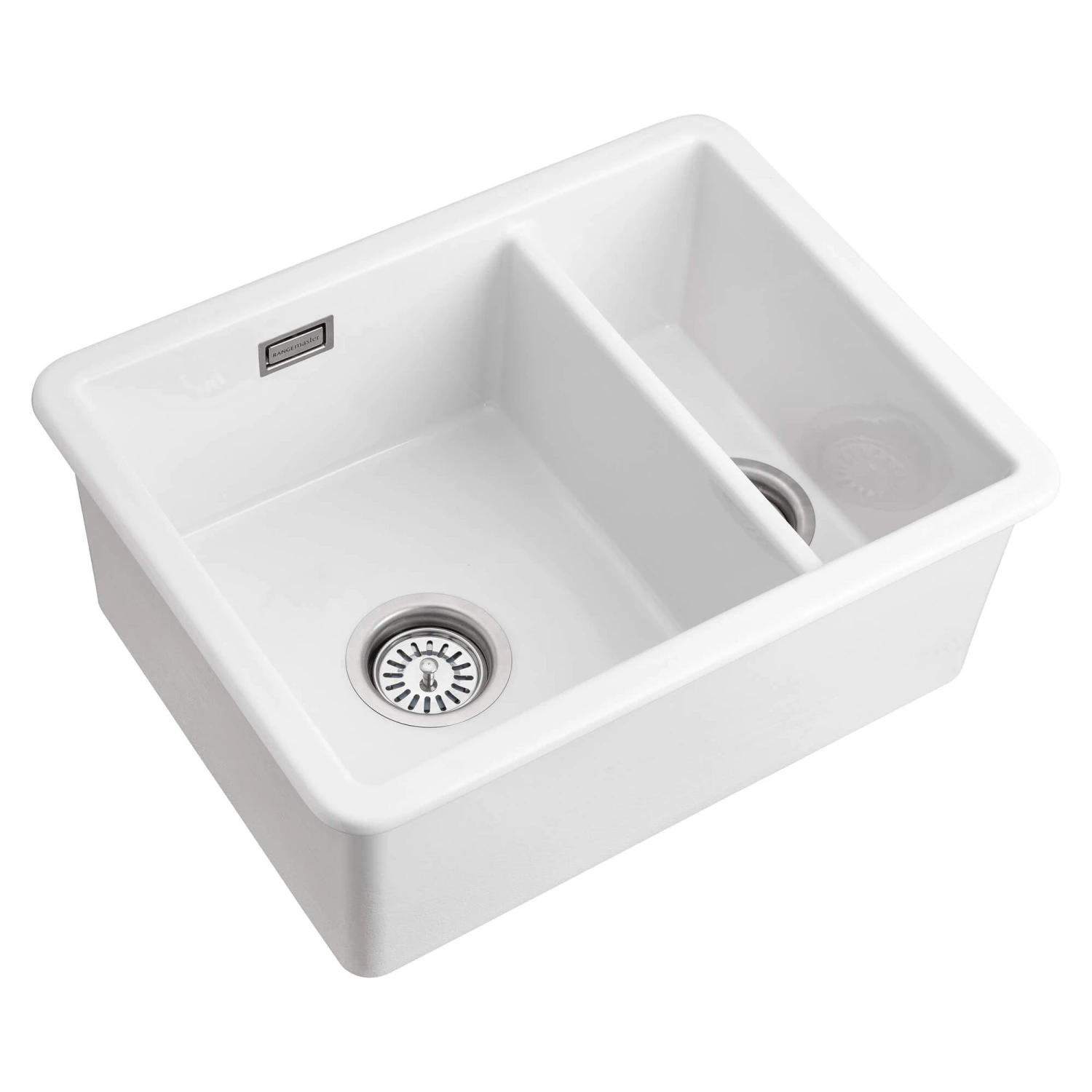 Rangemaster Rustique 1.5 Bowl Ceramic Undermount / Inset Kitchen Sink & Waste Kit - 557 X 430 Mm 4 Rangemaster Rustique 1.5 Bowl Ceramic Undermount / Inset Kitchen Sink & Waste Kit - 557 X 430 Mm - Image 2