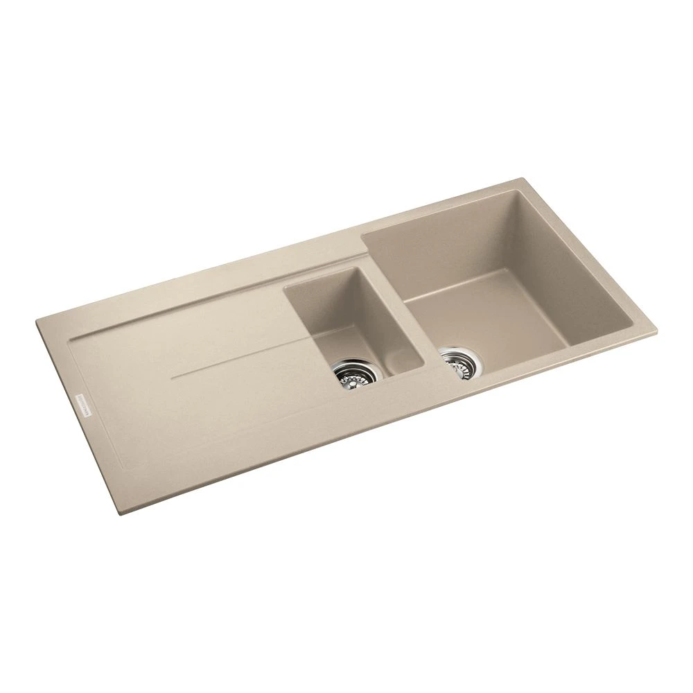 Rangemaster Scoria Stone Igneous Granite 1.5 Bowl Sink With Reversible Drainer & Waste Kit - 1000 X 500mm 4 Rangemaster Scoria Stone Igneous Granite 1.5 Bowl Sink With Reversible Drainer & Waste Kit - 1000 X 500mm - Image 2