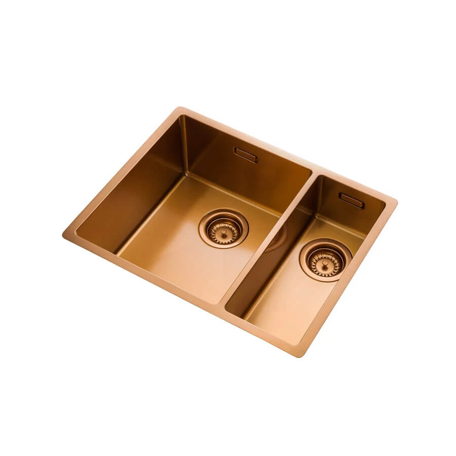 Rangemaster Spectra 1.5 Bowl Copper Inset Or Undermount Stainless Steel Kitchen Sink & Waste With Right Hand Main Bowl - 555 X 440mm 15 Rangemaster Spectra 1.5 Bowl Copper Inset Or Undermount Stainless Steel Kitchen Sink & Waste With Right Hand Main Bowl - 555 X 440mm - Image 13