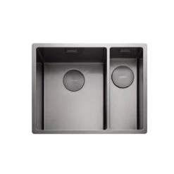 Rangemaster Spectra 1.5 Bowl Copper Inset Or Undermount Stainless Steel Kitchen Sink & Waste With Right Hand Main Bowl - 555 X 440mm 24 Rangemaster Spectra 1.5 Bowl Copper Inset Or Undermount Stainless Steel Kitchen Sink & Waste With Right Hand Main Bowl - 555 X 440mm -Vado Sale Store rangemaster spectra 1 5 bowl graphite cutout 1 lh