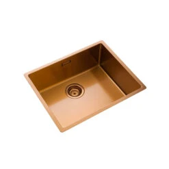 Rangemaster Spectra 1 Bowl Graphite Inset Or Undermount Stainless Steel Kitchen Sink & Waste - 540 X 440mm -Vado Sale Store rangemaster spectra 1 bowl copper cutout 3