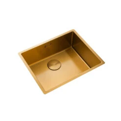 Rangemaster Spectra 1 Bowl Graphite Inset Or Undermount Stainless Steel Kitchen Sink & Waste - 540 X 440mm -Vado Sale Store rangemaster spectra 1 bowl gold cutout 2