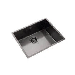 Rangemaster Spectra 1 Bowl Graphite Inset Or Undermount Stainless Steel Kitchen Sink & Waste - 540 X 440mm -Vado Sale Store rangemaster spectra 1 bowl graphite cutout 3
