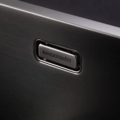 Rangemaster Spectra 1 Bowl Graphite Inset Or Undermount Stainless Steel Kitchen Sink & Waste - 540 X 440mm -Vado Sale Store rangemaster spectra overflow closeup graphite 1