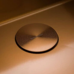 Rangemaster Spectra 1.5 Bowl Copper Inset Or Undermount Stainless Steel Kitchen Sink & Waste With Right Hand Main Bowl - 555 X 440mm 37 Rangemaster Spectra 1.5 Bowl Copper Inset Or Undermount Stainless Steel Kitchen Sink & Waste With Right Hand Main Bowl - 555 X 440mm -Vado Sale Store rangemaster spectra waste closeup copper