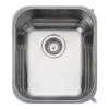 Rangemaster Atlantic Classic 1 Bowl Brushed Stainless Steel Undermount Sink & Waste Kit - 378 X 448mm
