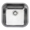 Rangemaster Atlantic Classic Single Bowl Brushed Stainless Steel Undermount Sink & Waste Kit - 490 X 460mm