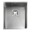 Rangemaster Atlantic Kube 1 Bowl Brushed Stainless Steel Undermount Sink & Waste Kit - 370 X 430mm