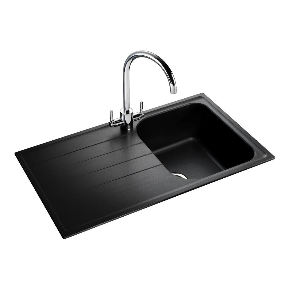 Rangemaster Amethyst Stone Igneous Granite Compact Single Bowl Kitchen Sink With Reversible Drainer & Waste Kit - 860 X 500mm 10 Rangemaster Amethyst Stone Igneous Granite Compact Single Bowl Kitchen Sink With Reversible Drainer & Waste Kit - 860 X 500mm - Image 8