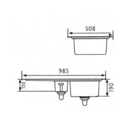 Rangemaster Arlington 1.5 Bowl Brushed Stainless Steel Sink & Waste Kit With Right Hand Drainer - 985 X 508mm 11 Rangemaster Arlington 1.5 Bowl Brushed Stainless Steel Sink & Waste Kit With Right Hand Drainer - 985 X 508mm -Vado Sale Store rangemasterarlington ar9852r tech