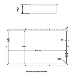 Rangemaster Atlantic Kube 1 Bowl Brushed Stainless Steel Undermount Sink & Waste Kit - 730 X 430mm 5 Rangemaster Atlantic Kube 1 Bowl Brushed Stainless Steel Undermount Sink & Waste Kit - 730 X 430mm -Vado Sale Store rangemasteratlantickube kub70 tech
