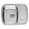 Reginox Regidrain Single Bowl Stainless Steel Inset Sink & Waste - Reversible - 2 Tapholes