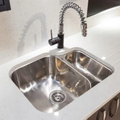 Reginox Alaska MBR 1.5 Bowl Stainless Steel Undermount Kitchen Sink & Waste With Right Hand Main Bowl - 577 X 470mm
