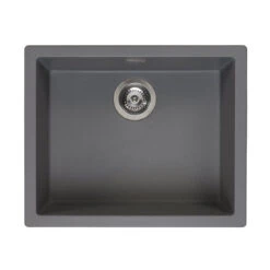 Reginox Amsterdam 50 Single Bowl Grey Silvery Granite Composite Inset / Undermount Kitchen Sink & Waste Kit - 560 X 460mm 8 Reginox Amsterdam 50 Single Bowl Grey Silvery Granite Composite Inset / Undermount Kitchen Sink & Waste Kit - 560 X 460mm -Vado Sale Store reginox amsterdam50 1 bowl grey granite composite sink cutout