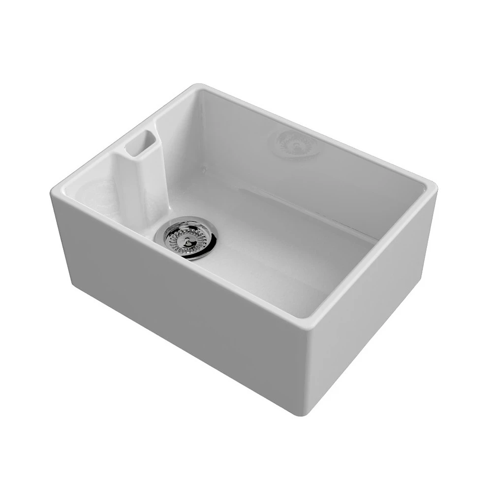 Reginox Contemporary White Ceramic Belfast Kitchen Sink - 595 X 455mm 4 Reginox Contemporary White Ceramic Belfast Kitchen Sink - 595 X 455mm - Image 2