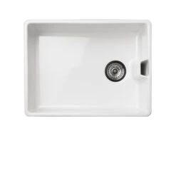 Reginox Contemporary White Ceramic Belfast Kitchen Sink - 595 X 455mm