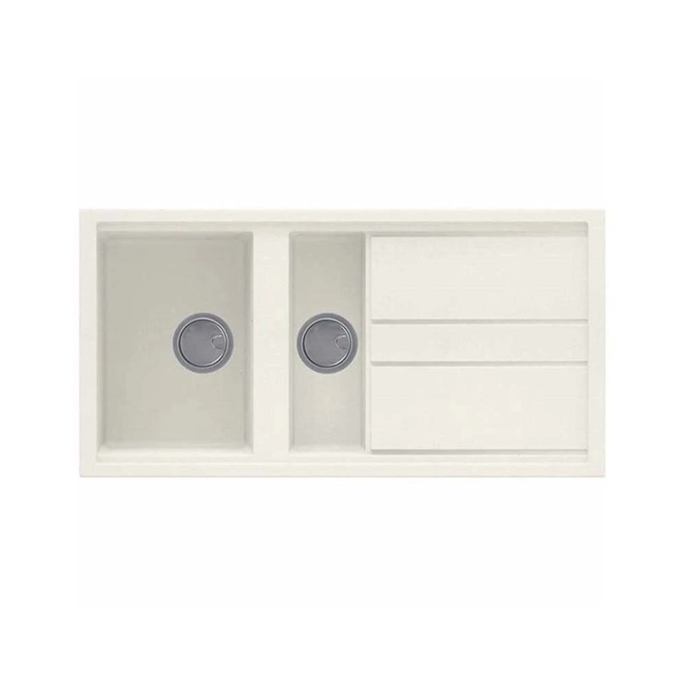 Reginox Best 475 1.5 Bowl Titanium Granite Kitchen Sink & Waste Kit With Reversible Drainer - 1000 X 510mm 3 Reginox Best 475 1.5 Bowl Titanium Granite Kitchen Sink & Waste Kit With Reversible Drainer - 1000 X 510mm