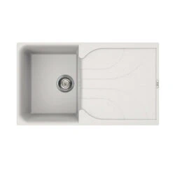 Reginox Ego Titanium Grey Granite Compact Single Bowl Kitchen Sink With Reversible Drainer & Waste Kit - 860 X 500mm 34 Reginox Ego Titanium Grey Granite Compact Single Bowl Kitchen Sink With Reversible Drainer & Waste Kit - 860 X 500mm -Vado Sale Store reginox ego granite compact single bowl sink white cutout