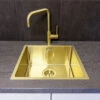 Reginox Miami 40x40 Single Bowl Gold Stainless Steel Inset / Undermount Kitchen Sink - 440 X 440mm 1 Reginox Miami 40x40 Single Bowl Gold Stainless Steel Inset / Undermount Kitchen Sink - 440 X 440mm -Vado Sale Store reginox miami 40x40 gold 1 bowl stainless steel kitchen sink lifestyle 1