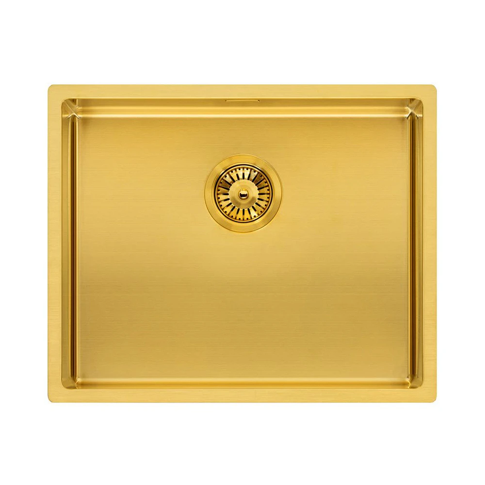 Reginox Miami 50x40 Single Bowl Gold Stainless Steel Inset / Undermount Kitchen Sink - 540 X 440mm 4 Reginox Miami 50x40 Single Bowl Gold Stainless Steel Inset / Undermount Kitchen Sink - 540 X 440mm - Image 2