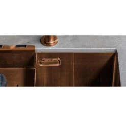 Reginox Miami 1 Bowl Copper Stainless Steel Inset / Undermount Kitchen Sink - 540 X 440mm 13 Reginox Miami 1 Bowl Copper Stainless Steel Inset / Undermount Kitchen Sink - 540 X 440mm -Vado Sale Store reginox miami copper sink close up 1