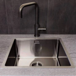 Reginox Miami 1 Bowl Gunmetal Stainless Steel Inset / Undermount Kitchen Sink - 540 X 440mm
