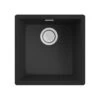 Reginox Multa 102 Single Bowl Matt Light Grey Granite Composite Inset / Undermount Kitchen Sink & Waste - 456 X 456mm -Vado Sale Store reginox multa 102 black composite kitchen sink cutout