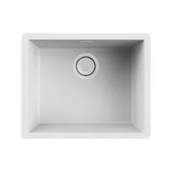 Reginox Multa 105 Single Bowl Matt Light Grey Granite Composite Inset / Undermount Kitchen Sink & Waste - 556 X 456mm -Vado Sale Store reginox multa 105 white composite kitchen sink cutout