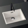 Reginox Multa 105 Single Bowl Matt Light Grey Granite Composite Inset / Undermount Kitchen Sink & Waste - 556 X 456mm 2 Reginox Multa 105 Single Bowl Matt Light Grey Granite Composite Inset / Undermount Kitchen Sink & Waste - 556 X 456mm -Vado Sale Store reginox multa 105 white composite kitchen sink lifestyle