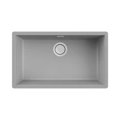 Reginox Multa 130 Large Single Bowl Matt Black Granite Composite Inset / Undermount Kitchen Sink & Waste - 756 X 456mm