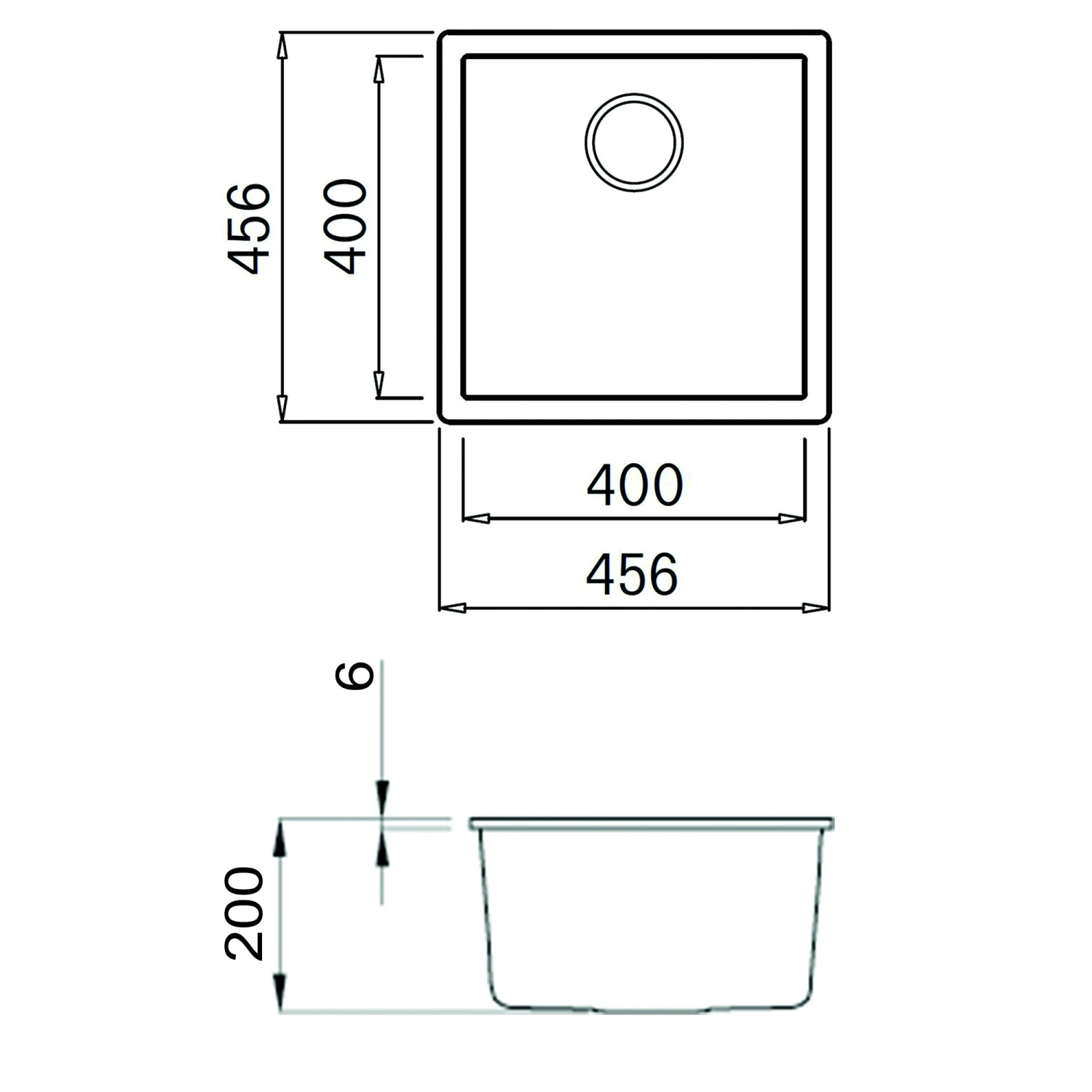 Reginox Multa 102 Single Bowl Matt Light Grey Granite Composite Inset / Undermount Kitchen Sink & Waste - 456 X 456mm 6 Reginox Multa 102 Single Bowl Matt Light Grey Granite Composite Inset / Undermount Kitchen Sink & Waste - 456 X 456mm - Image 4