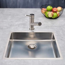 Reginox New Jersey Accessible Shallow Single Bowl Stainless Steel Inset / Undermount Kitchen Sink & Waste Kit - 440 X 410mm