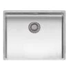 Reginox New York 1 Bowl Large Undermount Or Inset Stainless Steel Kitchen Sink & Integrated Waste - 540 X 440mm -Vado Sale Store reginox new york 1 bowl steel sink 540x440 cutout