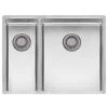 Reginox New York 1.5 Bowl Undermount Or Inset Stainless Steel Kitchen Sink And Integrated Waste With Left Hand Main Bowl - 580 X 440mm