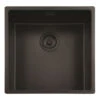 Reginox New York 1 Bowl Undermount Or Inset Jet Black Stainless Steel Kitchen Sink And Integrated Waste - 440 X 440mm -Vado Sale Store reginox new york 40x40 jet black cutout