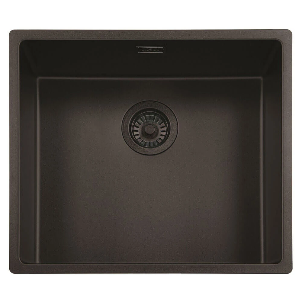Reginox New York Large 1 Bowl Undermount Or Inset Jet Black Stainless Steel Kitchen Sink And Integrated Waste - 540 X 440mm 3 Reginox New York Large 1 Bowl Undermount Or Inset Jet Black Stainless Steel Kitchen Sink And Integrated Waste - 540 X 440mm