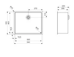 Reginox New York 1 Bowl Large Undermount Or Inset Stainless Steel Kitchen Sink & Integrated Waste - 540 X 440mm 9 Reginox New York 1 Bowl Large Undermount Or Inset Stainless Steel Kitchen Sink & Integrated Waste - 540 X 440mm -Vado Sale Store reginox new york 50x40spec